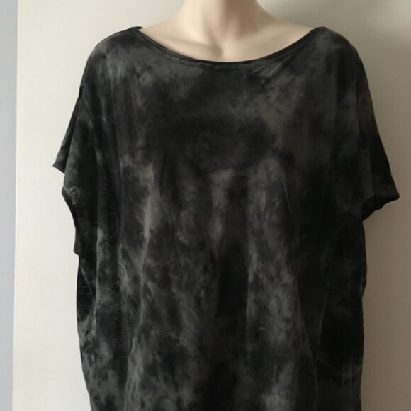 PAS DE CALAIS Japan Linen Blend Black + Grey Top 38 - Picture 3 of 5